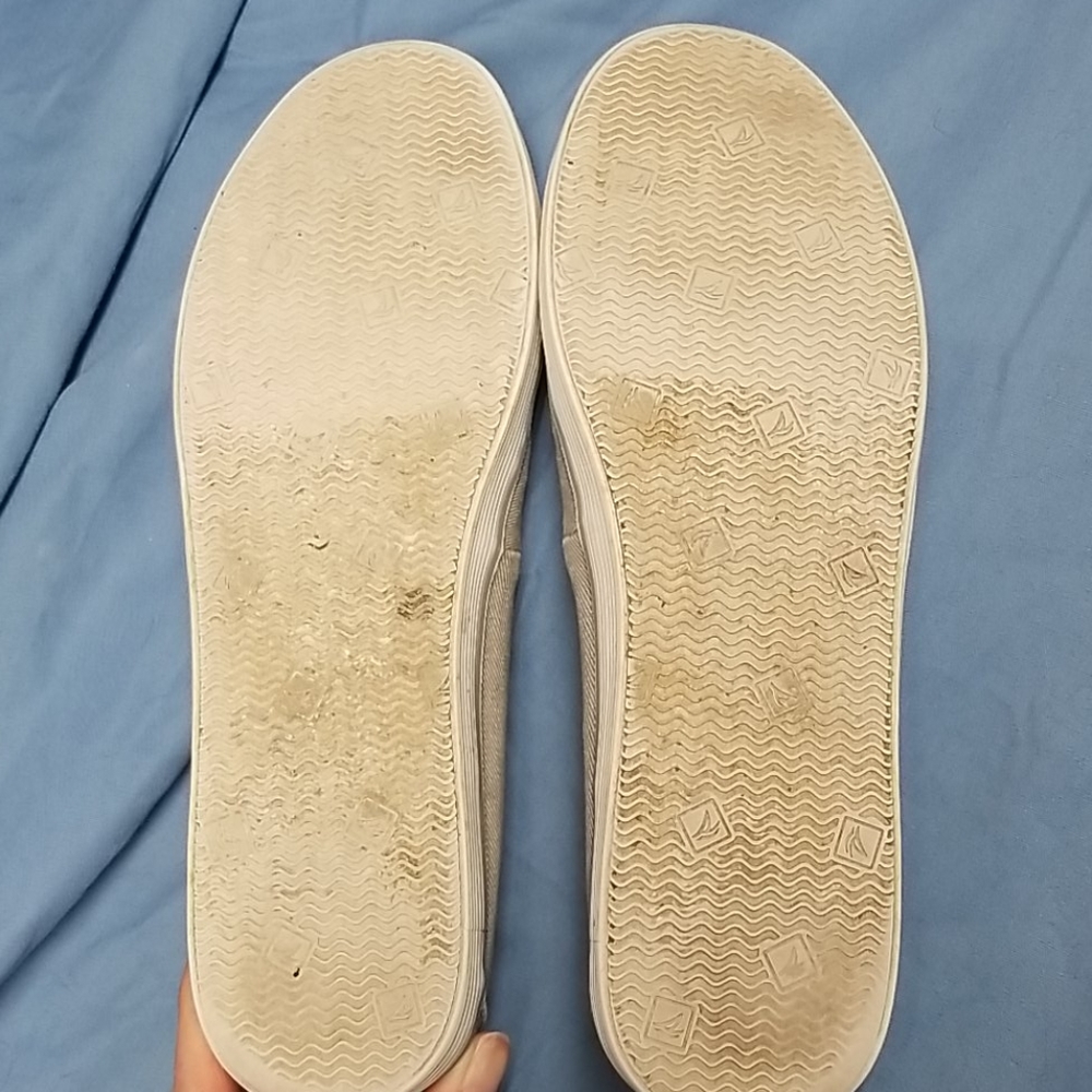 Sperry Top Sidder Gray Canvas Slip On - Picture 6 of 7